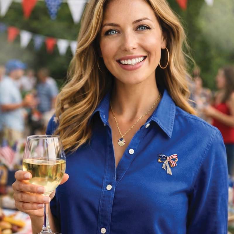 Grand Old Flag Eagle Necklace