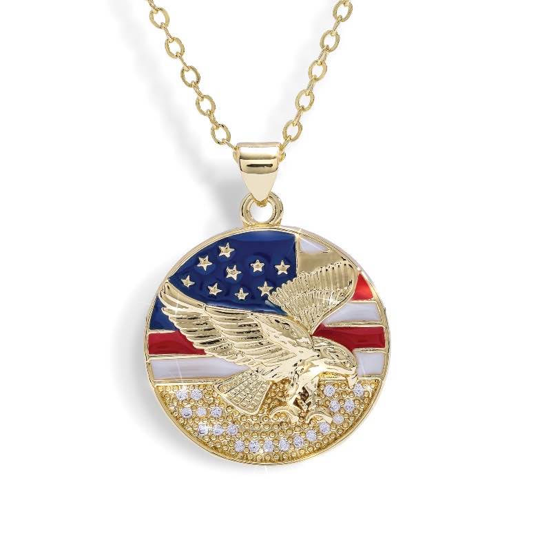 Grand Old Flag Eagle Necklace