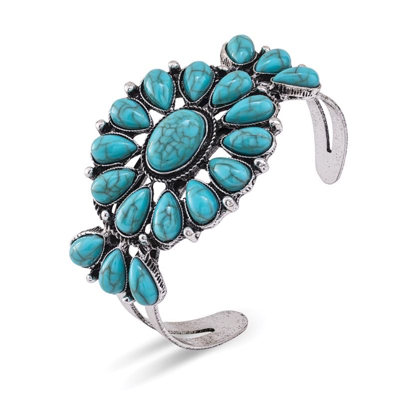 Zuni Howlite Sunburst Cuff