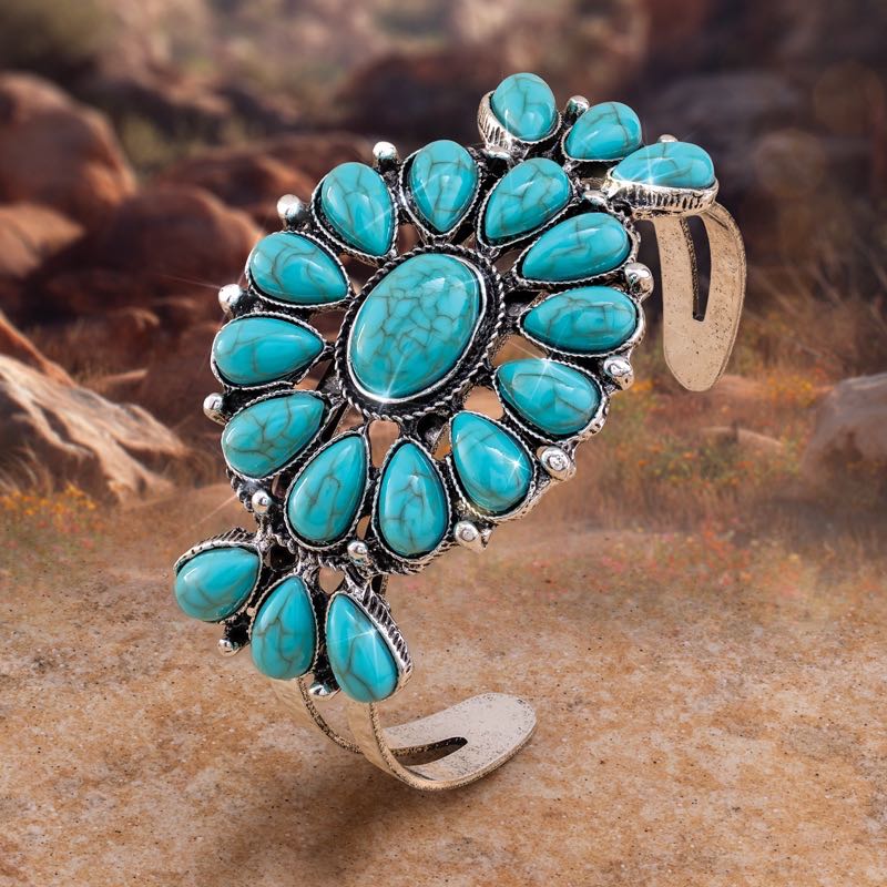 Zuni Howlite Sunburst Cuff