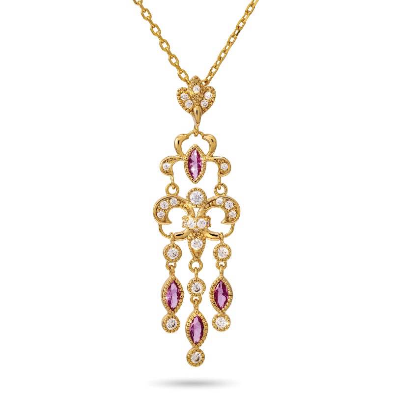 The Crimson Chandelier Necklace