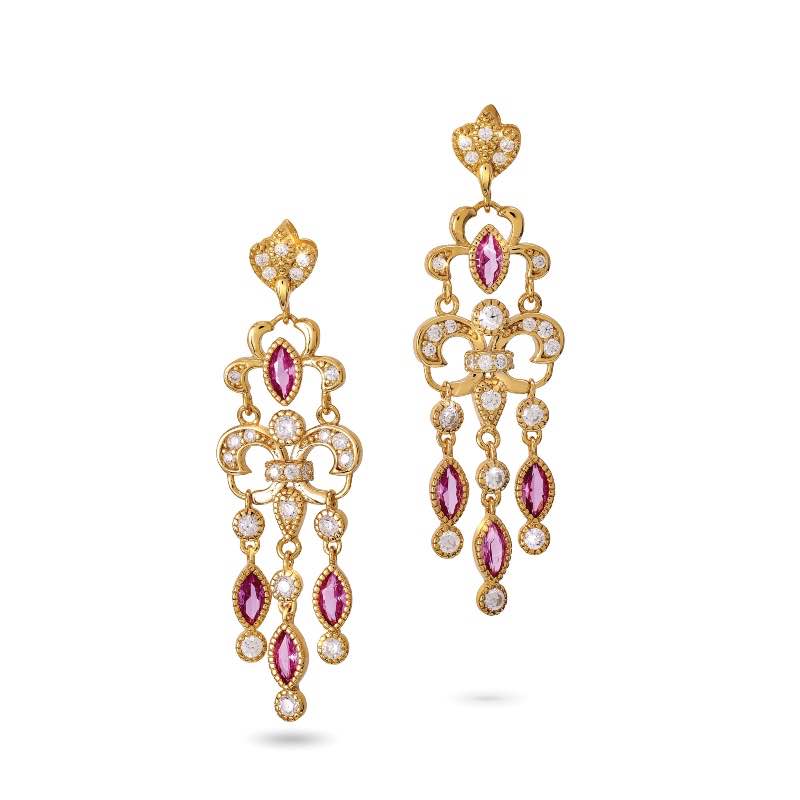 The Crimson Chandelier Earrings