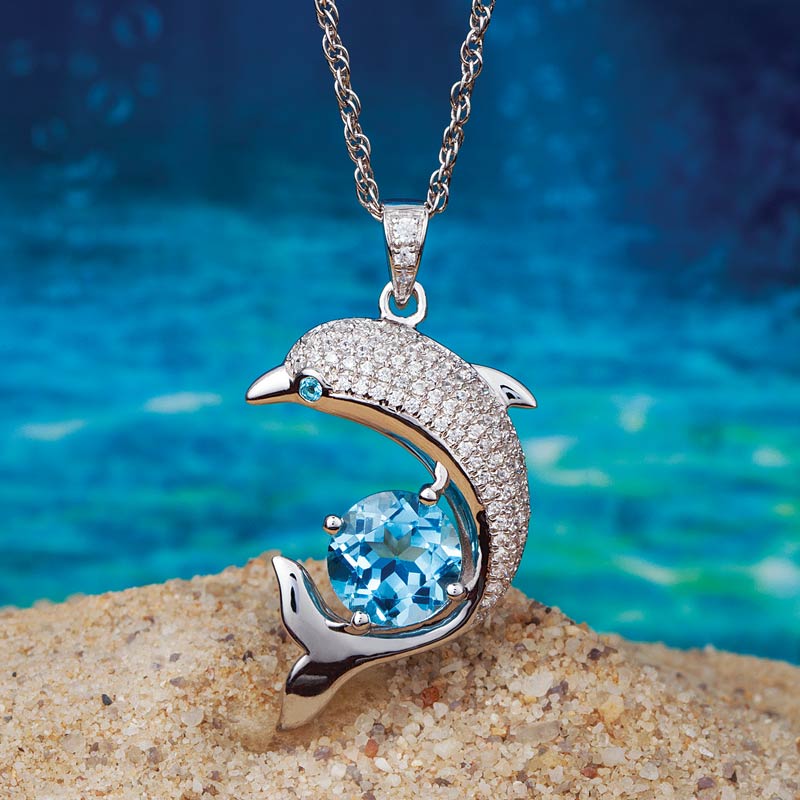 DiamondAura Dolphin Collection (necklace & earrings)