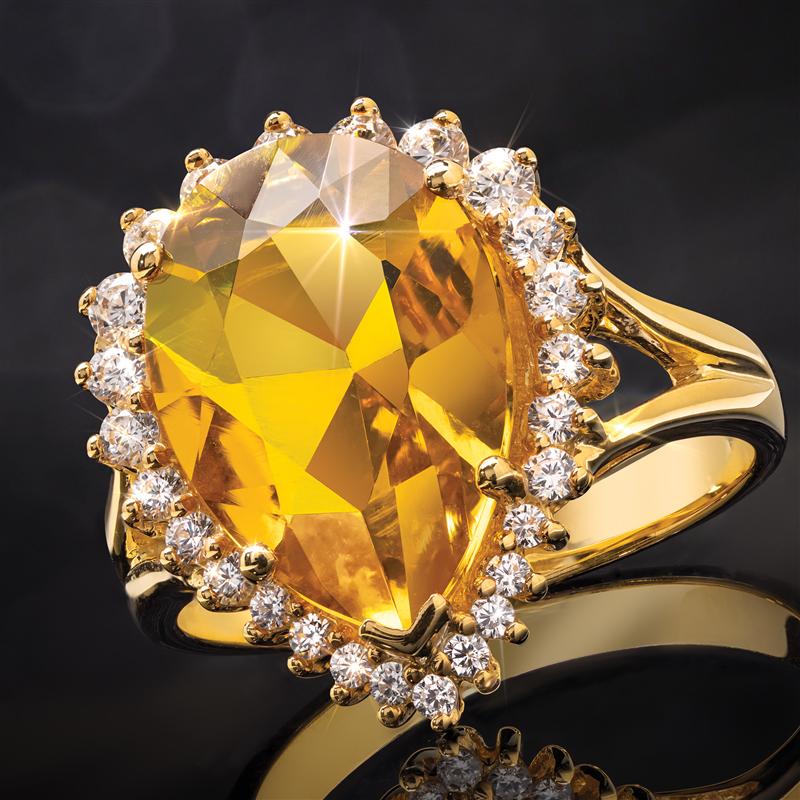 Sterling Silver Golden Helenite Ring