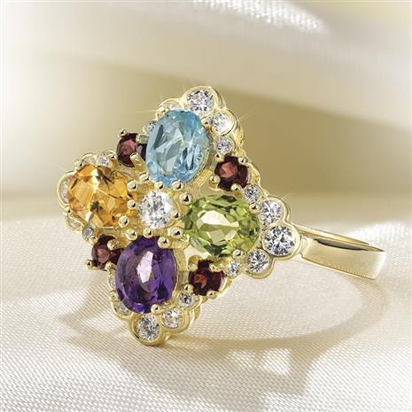 Flower Power Gemstone Ring