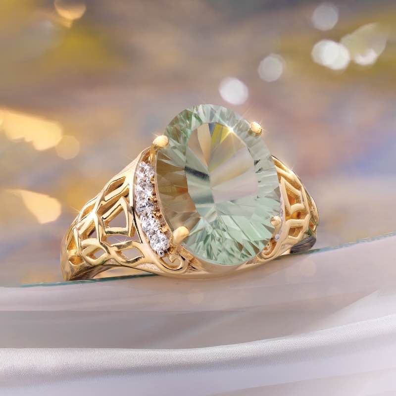 Praisio Green Amethyst Ring