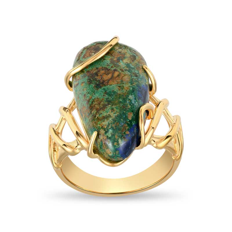 Azurmalachite Earth View Ring