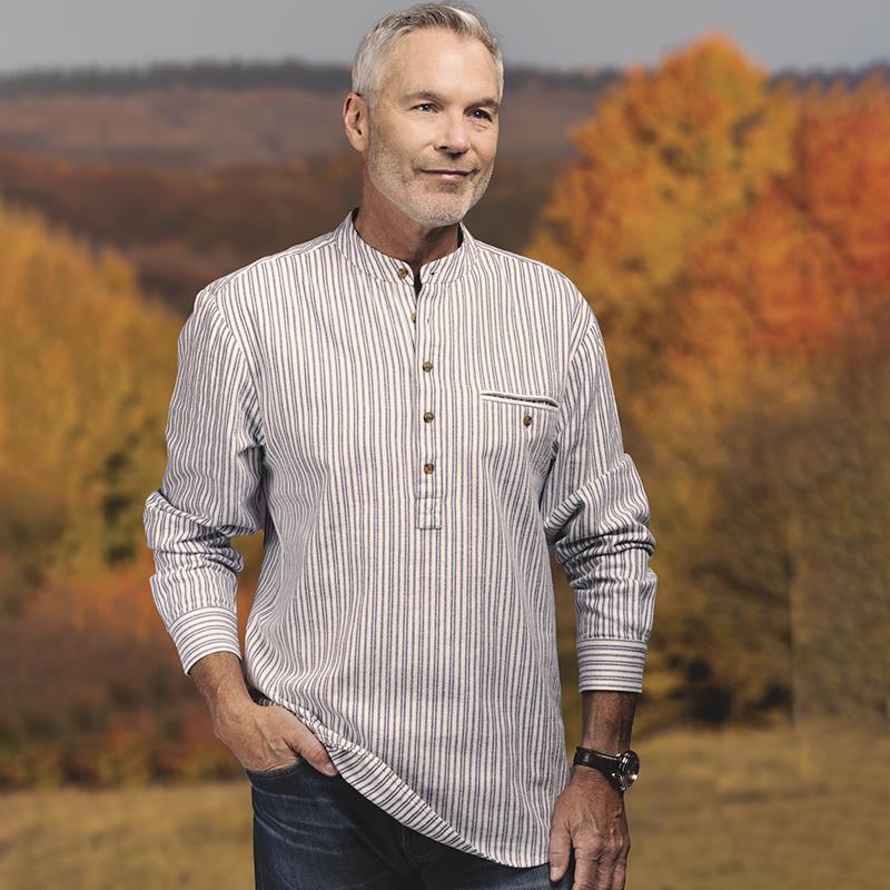 Grandfather Shirt (Pin Stripe)
